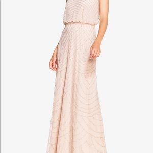 Adrianna Papell Beaded Halter Gown